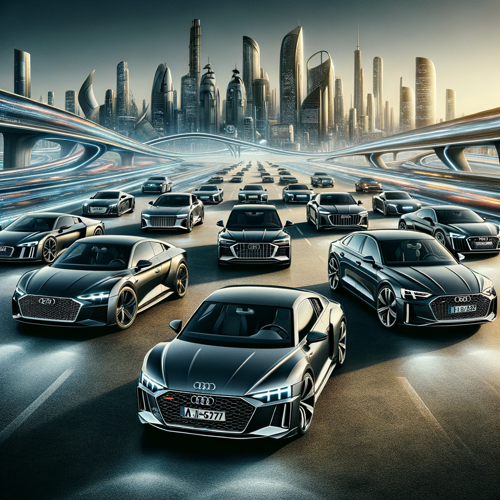 Audi-Flotte: Design trifft Technologie und Leistung.