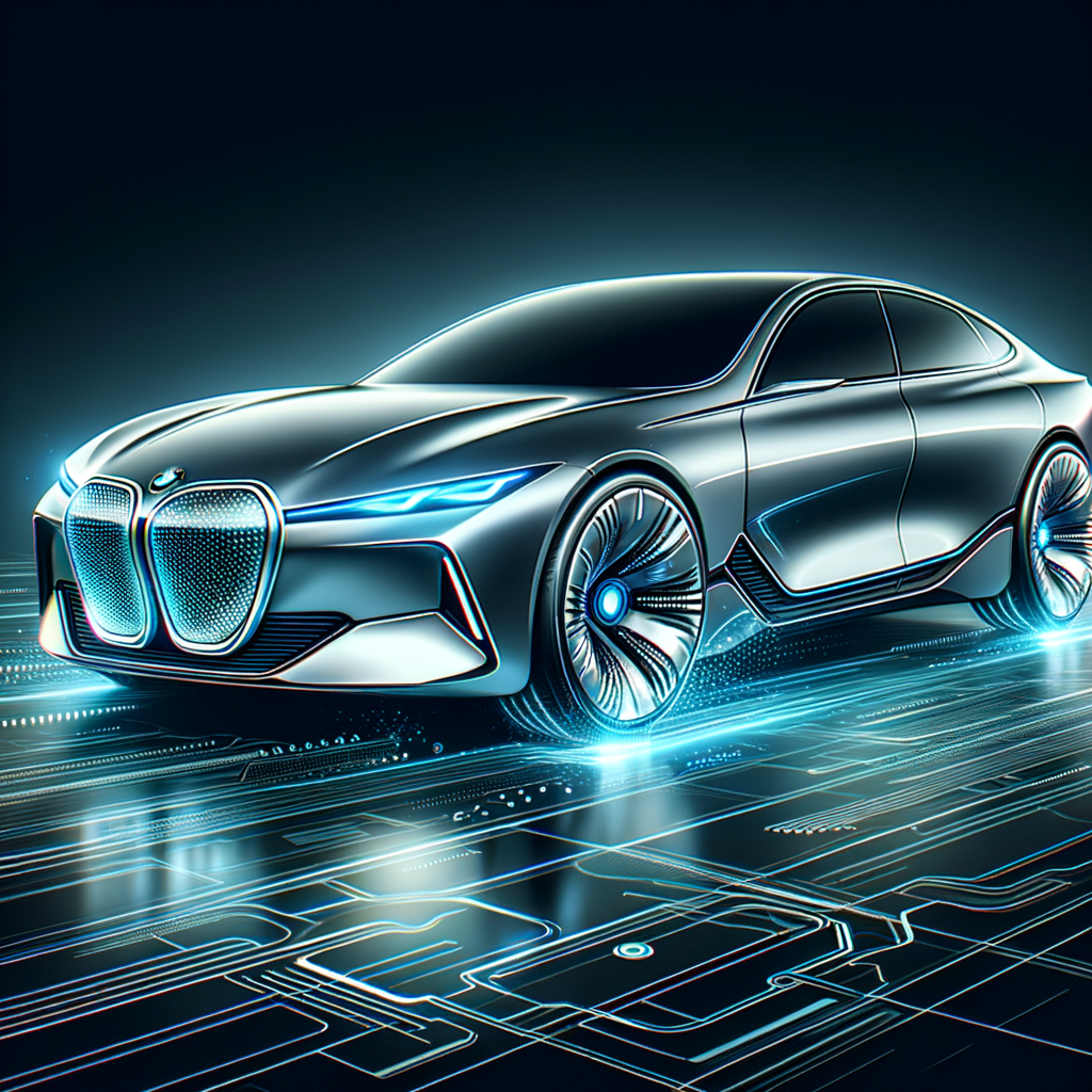 Futuristischer BMW mit AI-Technologie glänzt.